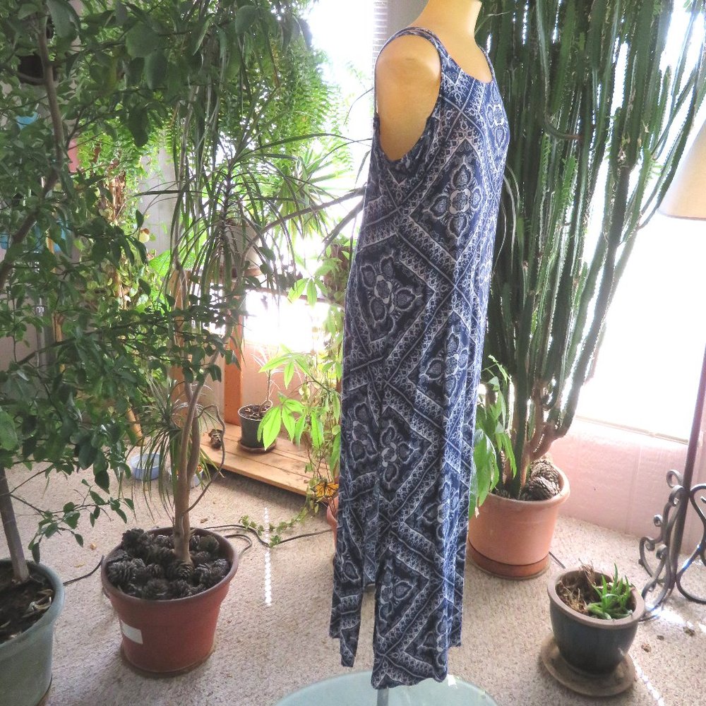 Vintage side slit midi length dress - Picture 2 of 7